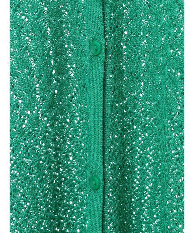 Green Parks 透かし柄ポンチョニットカーディガン Green