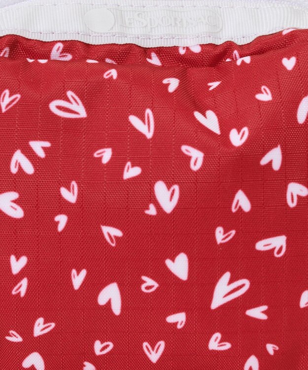 LeSportsac SQUARE COSMETIC/レッドミニハーツホワイト レッドミニハーツホワイト
