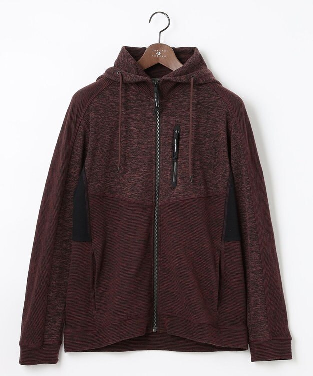 JOSEPH ABBOUD MOUNTAIN 【UNISEX】ランダムスラブリップ パーカー ワイン系