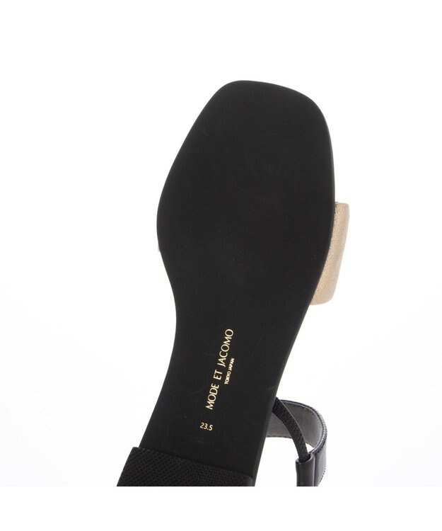 MODE ET JACOMO <MODE ET JACOMO>シンプルフラットストラップサンダル ゴールド