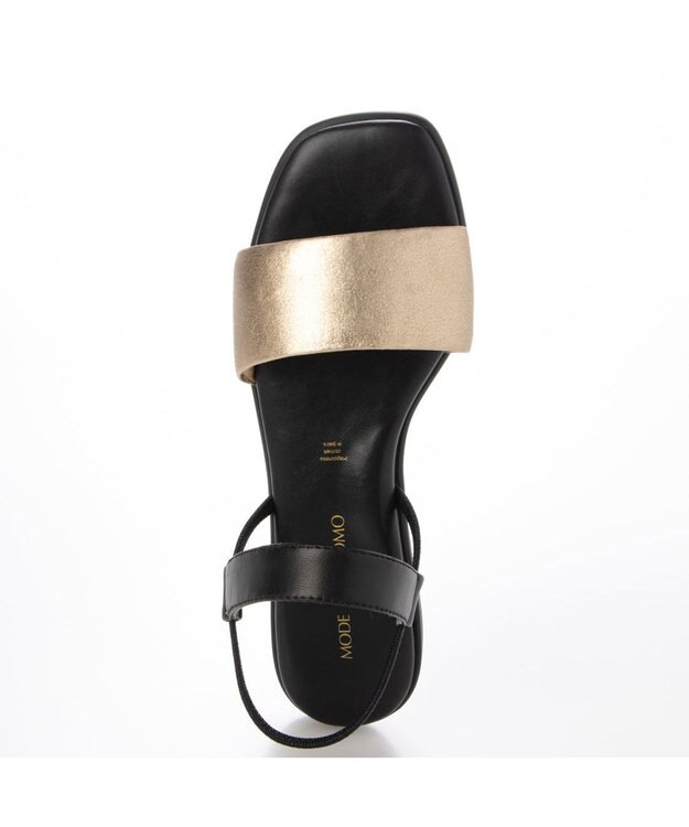 MODE ET JACOMO <MODE ET JACOMO>シンプルフラットストラップサンダル ゴールド