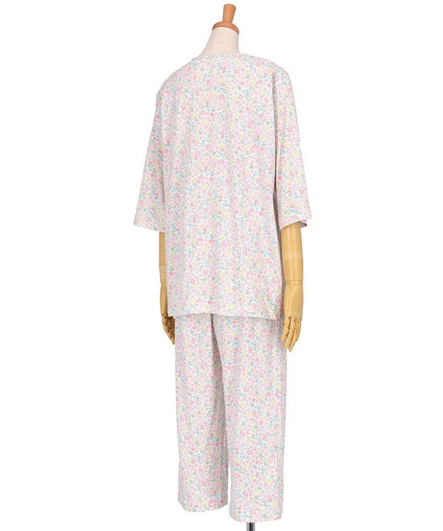 Wing パジャマ 7分袖 長袖 8分丈 綿100%(本体) 天竺素材 レディース EP8075 ウイング／ワコール ピンク