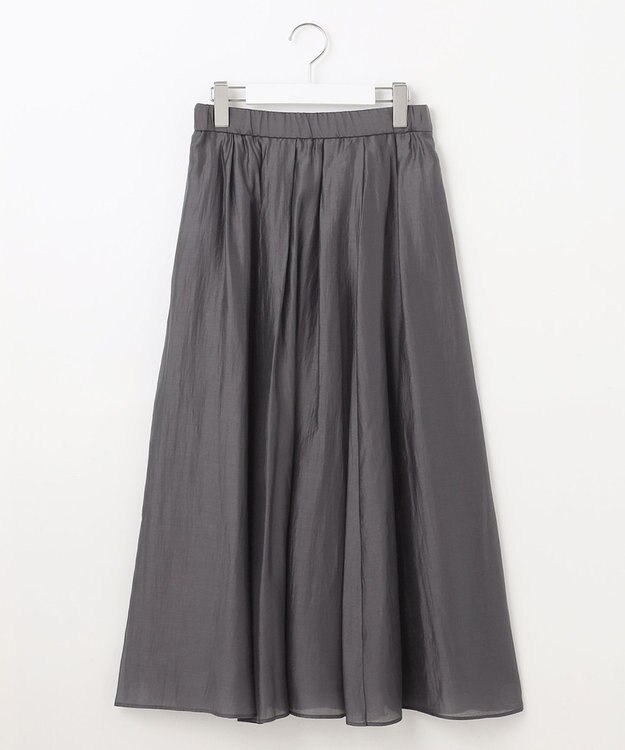 自由区 【洗える】エアリータック スカート スレート