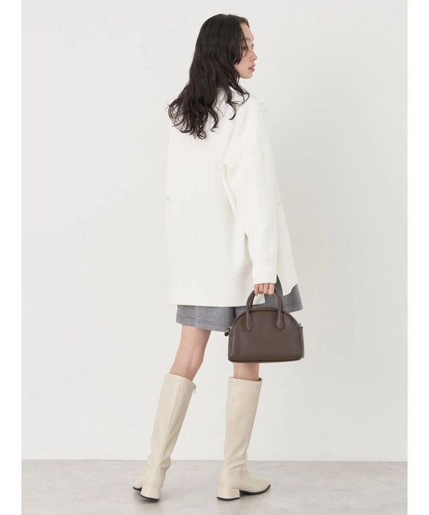 earth music&ecology やわらかタッチＶネックカーディガン Off White