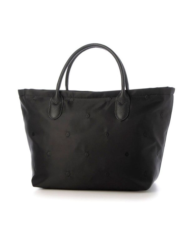 UNBILLION ペルケ perche / ナイロンドット刺繍2wayトート ブラック