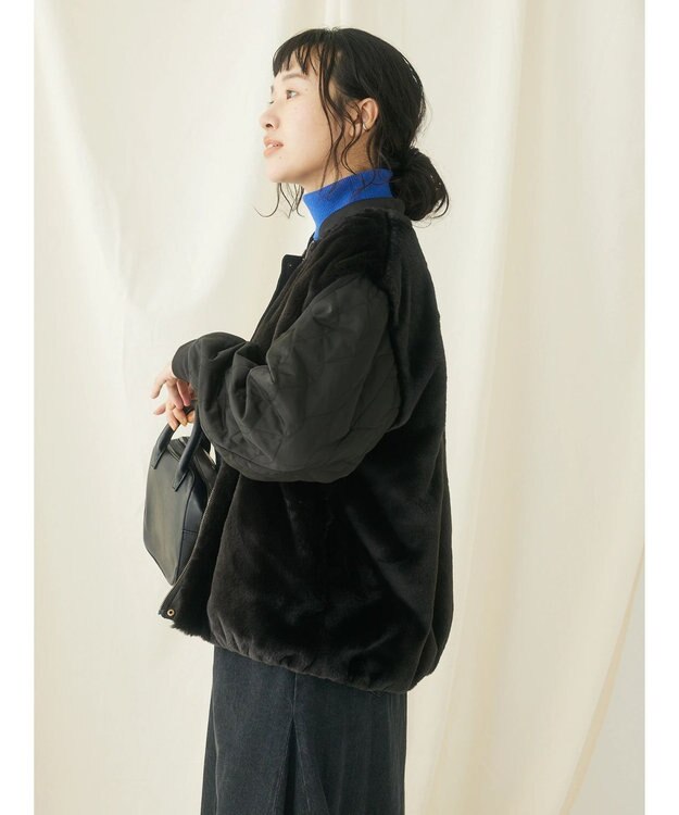 CRAFT STANDARD BOUTIQUE リバーシブルファーブルゾン Black