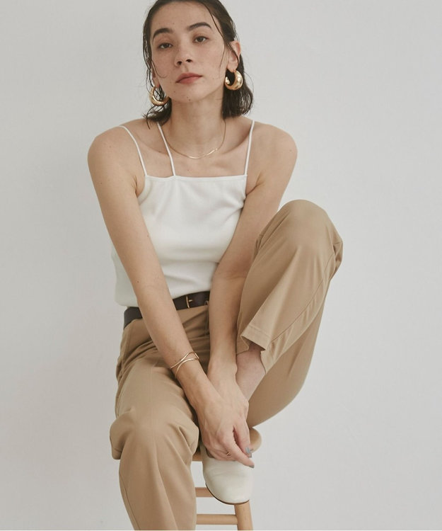 WEGO 【ANGIE VINTAGE/SMLサイズ展開】ストラップカップ付きベアキャミソール ホワイト