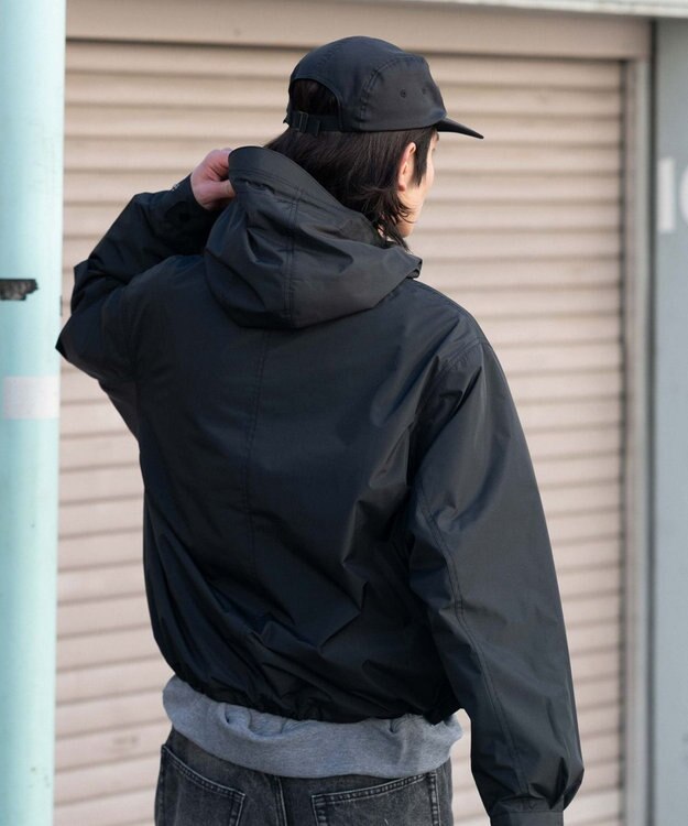 WEGO 【ユニセックス着用ITEM/アウトドア】フードシェルブルゾン ブラック