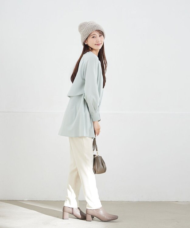 Tiaclasse バックフレアヨークチュニック ミント