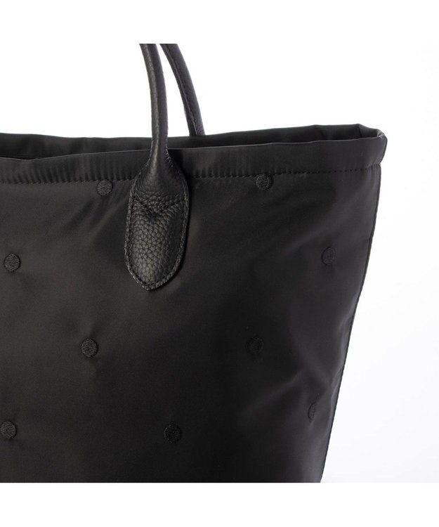 UNBILLION ペルケ perche / ナイロンドット刺繍2wayトート ブラック