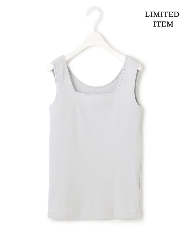 ICB L 【WEB限定・洗える】 ブロードステッチリブ タンクトップ ライトグレー系