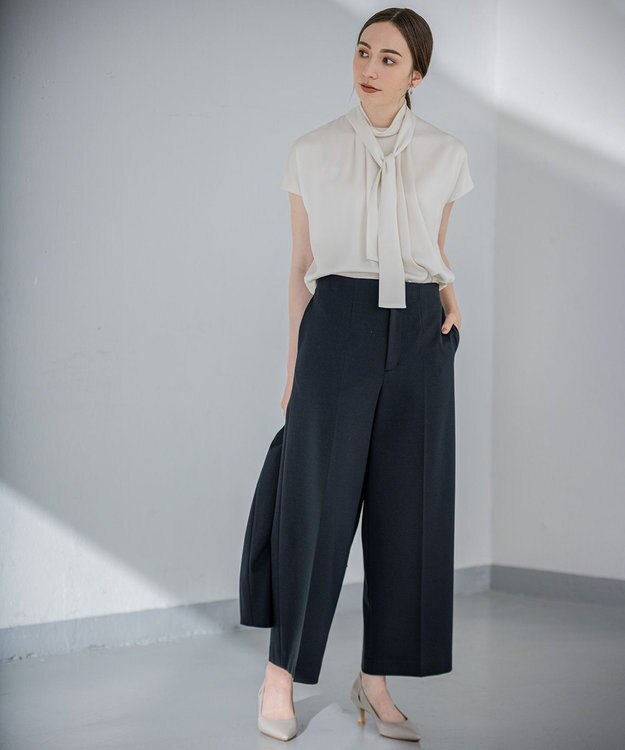 自由区 【Sサイズ有】360°FREE ウォッシャブル パンツ ネイビー系