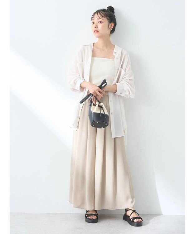 earth music&ecology ウ゛ィンテージボタンフロントポケットシャツ White