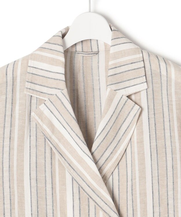 J.PRESS YORK STREET 【WOMEN】コットンリネン　ジャケット ベージュ系1