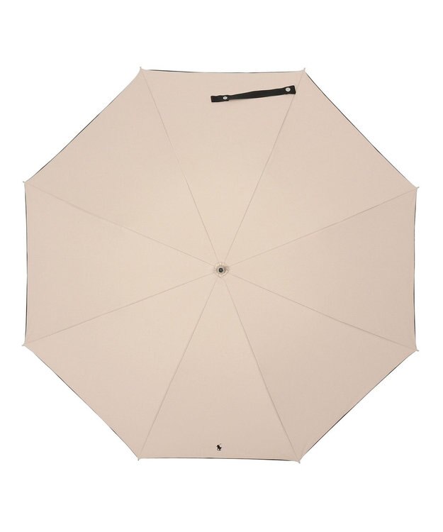 MOONBAT POLO RALPH LAUREN（ポロ ラルフローレン）晴雨兼用日傘  ポロポニー 無地 ワンポイント 長傘 1級遮光 遮熱 UV ベージュ