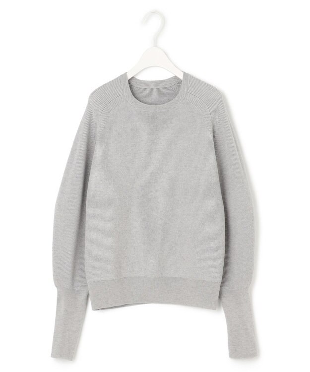 ICB 【洗える】 ウールポリエステルハイゲージ ニット ライトグレー系