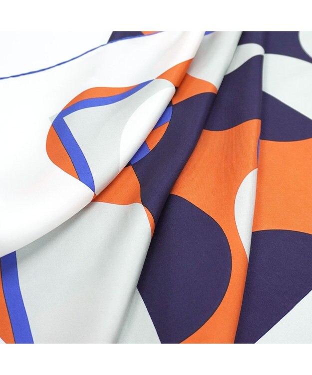 Marca ＜秋の新色！＞ 【the PORT by marca】LIGHT 大判 シルクツイル スカーフ ORANGE