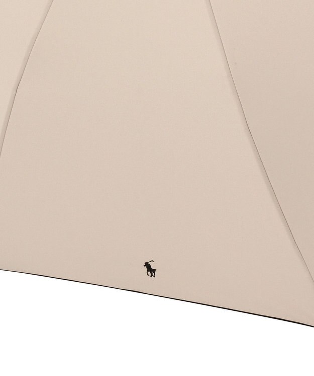 MOONBAT POLO RALPH LAUREN（ポロ ラルフローレン）晴雨兼用日傘  ポロポニー 無地 ワンポイント 長傘 1級遮光 遮熱 UV ベージュ