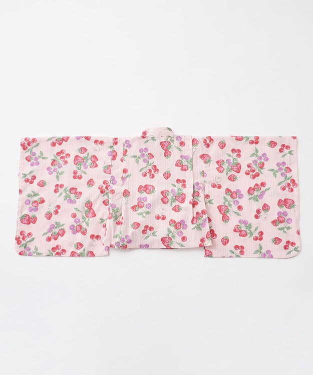 ANY KIDS ロング丈 浴衣 セット ピンク×イチゴ