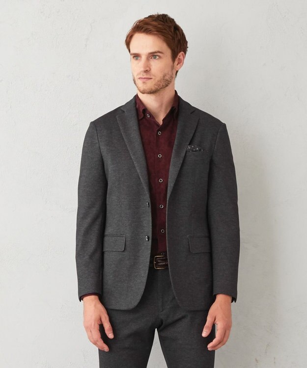 JOSEPH ABBOUD 【多機能/ストレッチ】ツィーディージャージー ジャケット グレー系