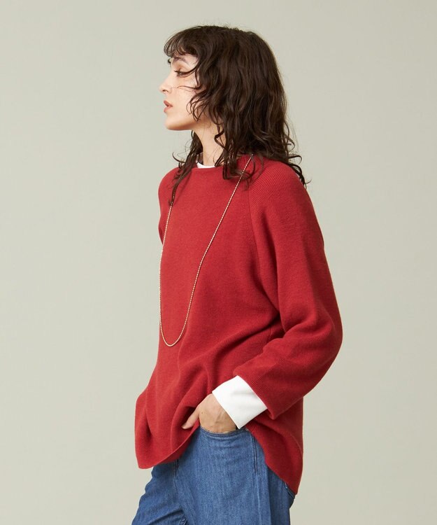 J.PRESS YORK STREET 【WOMEN】ANTI PILLING  ボトルネックニット オレンジ系