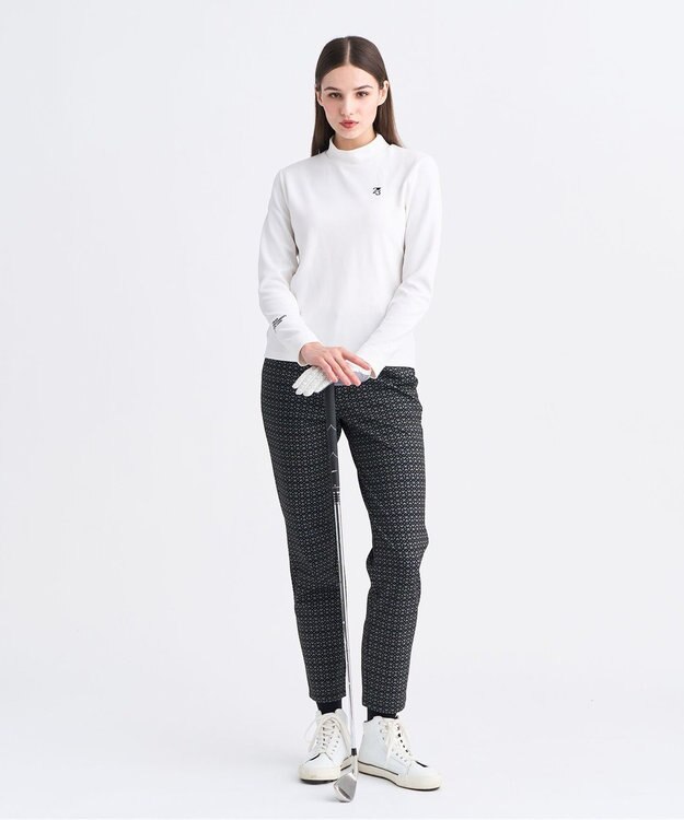 23区GOLF 【WOMEN】ストレッチダンボールモックネック ホワイト系