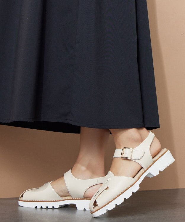 ASICS WALKING ペダラ ソフトラギッドサンダル レディース 2E ベージュ系