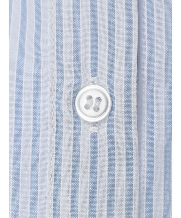 earth music&ecology 袖スリットリボンロングシャツ Sax