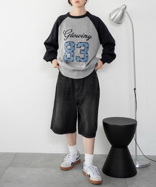 WEGO 【洗える】グラフィックニットBIGプルオーバー 柄11