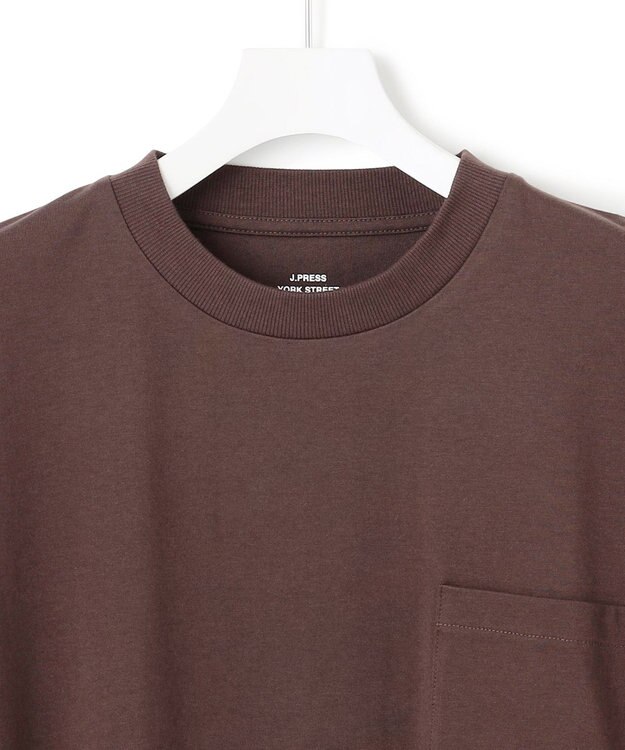 J.PRESS YORK STREET 【UNISEX】サイドスリット Tシャツ ダークブラウン系