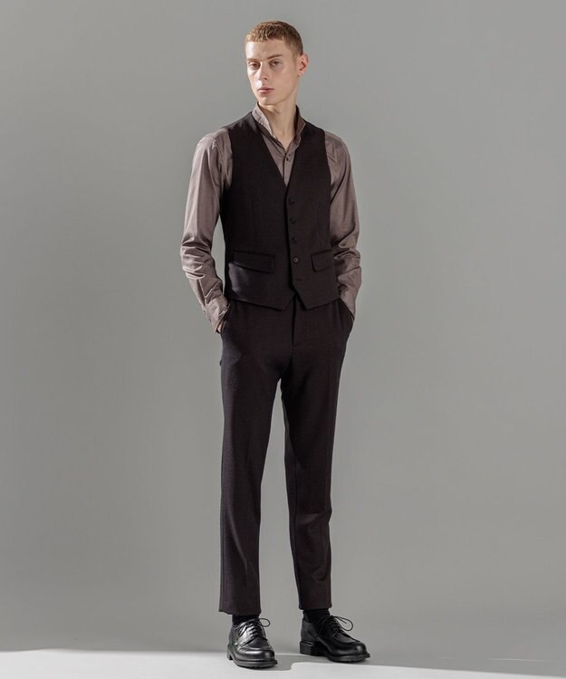 JOSEPH HOMME 【LEON 掲載】ウーステッドモックロディ ジレ キャメル系