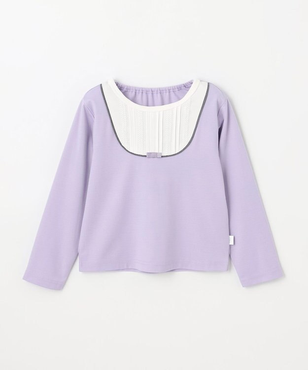 組曲 KIDS 【110-140㎝】【接触冷感・UVカット】サラリとヨークデザイン トップス ラベンダー
