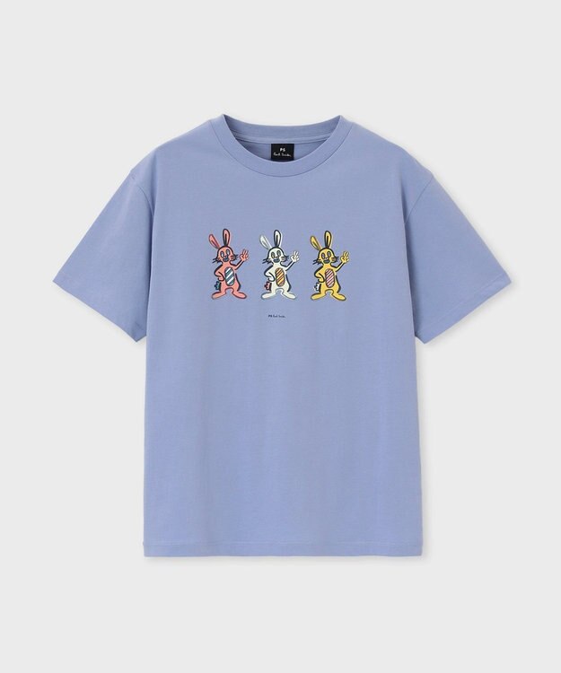 Paul Smith ラビットトリオ 半袖Tシャツ グレイッシュブルー