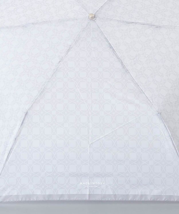 AURORA 【MACKINTOSH LONDON（マッキントッシュ ロンドン）】アンドリュー柄雨傘（折りたたみ傘） シルバーグレー