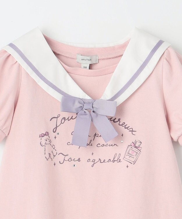 ANY KIDS セーラーカラー Tシャツ ピンク