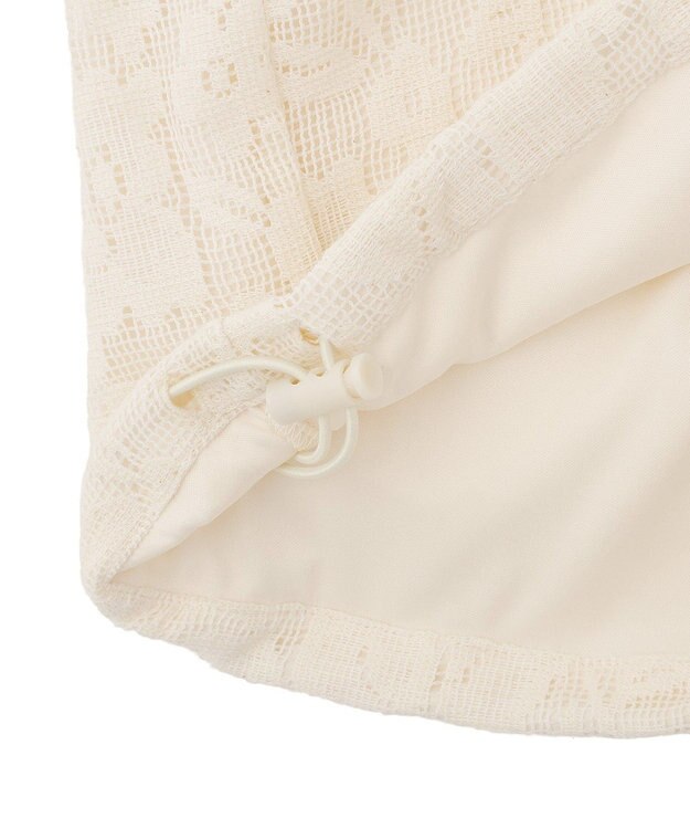 earth music&ecology 総レースカーゴパンツ Ivory