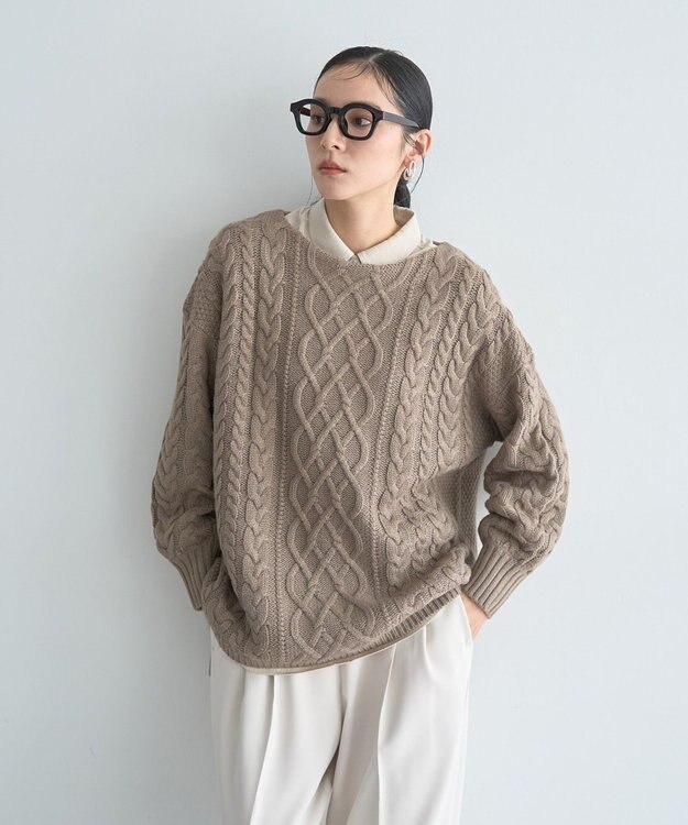 YECCA VECCA ケーブルニット Mocha