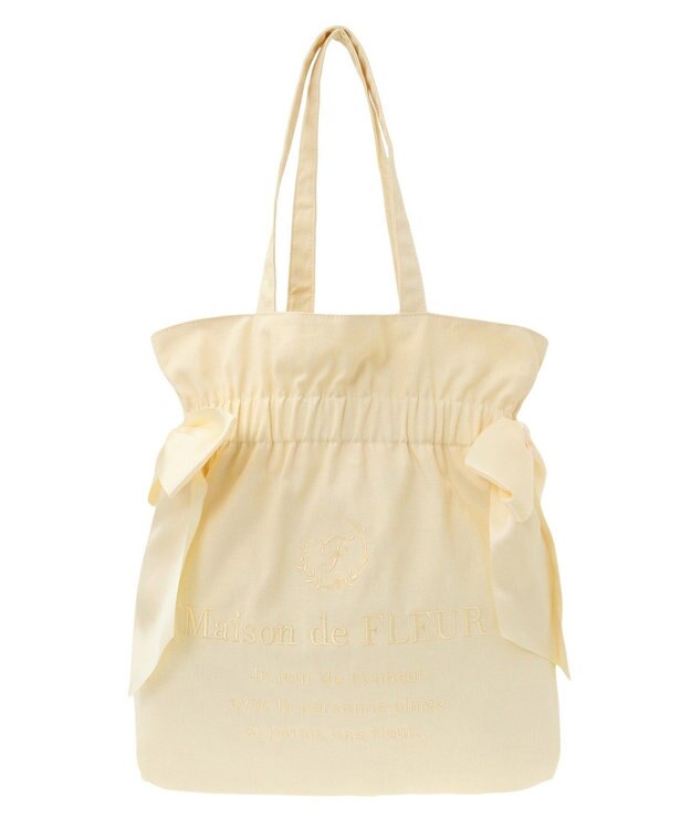 Maison de FLEUR EC限定 キャンバスダブルリボントートバッグ Yellow
