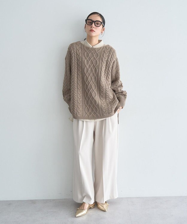 YECCA VECCA ケーブルニット Mocha