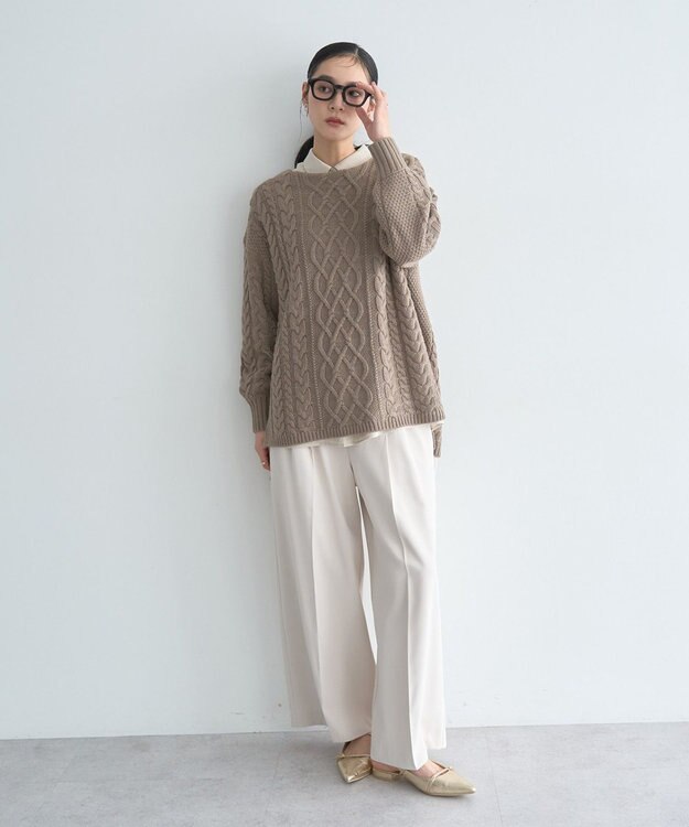 YECCA VECCA ケーブルニット Mocha