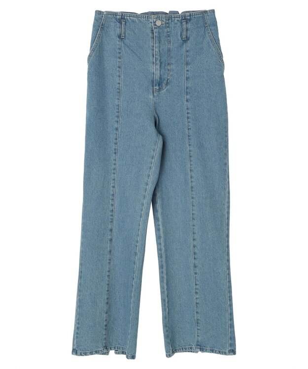 Green Parks ・ＥＬＥＮＣＡＲＥ　ＤＵＥ　バックスリットデニムパンツ Light Indigo