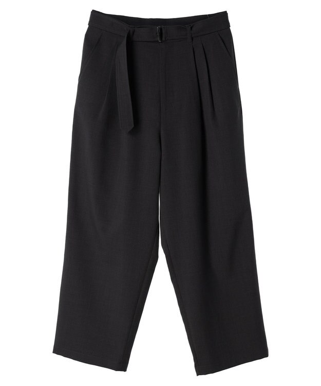 CRAFT STANDARD BOUTIQUE ポリエステルツイルベルテッドパンツ Charcoal Gray