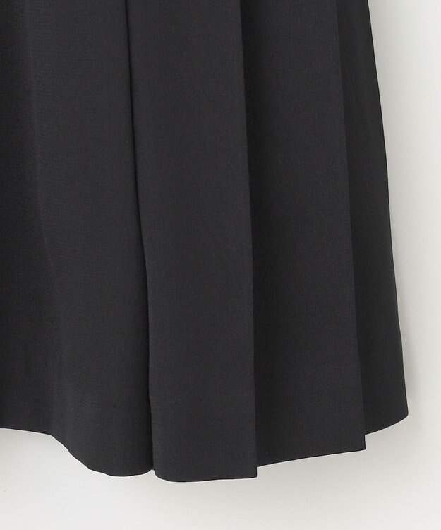 自由区 【XSサイズ～/洗える】ライトサテンプリーツ ワンピース ネイビー系