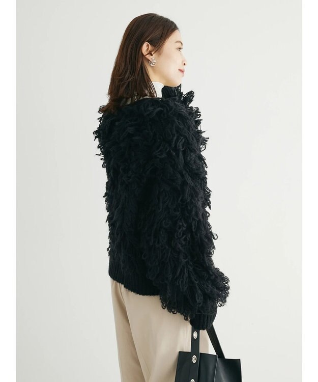 Green Parks ・Ｐｅｔｉｔ　Ｆｌｅｕｒ　ループニットカーディガン Black