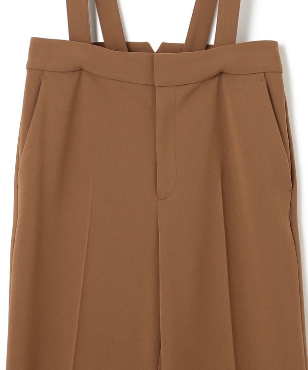 23区 トリアセダブルクロス ワイドストレート パンツ キャメル系