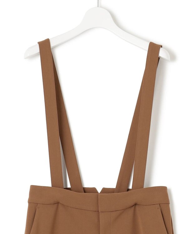 23区 トリアセダブルクロス ワイドストレート パンツ キャメル系