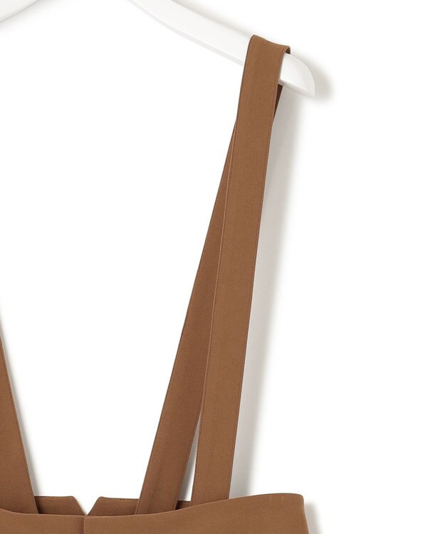 23区 トリアセダブルクロス ワイドストレート パンツ キャメル系