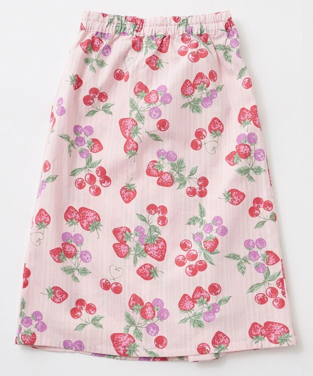 ANY KIDS ロング丈 浴衣 セット ピンク×イチゴ