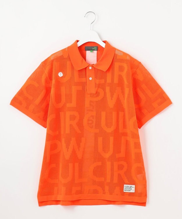 PW CIRCULUS 【手洗い可能】【UNISEX】ニットメッシュポロ ゴルフ オレンジ系