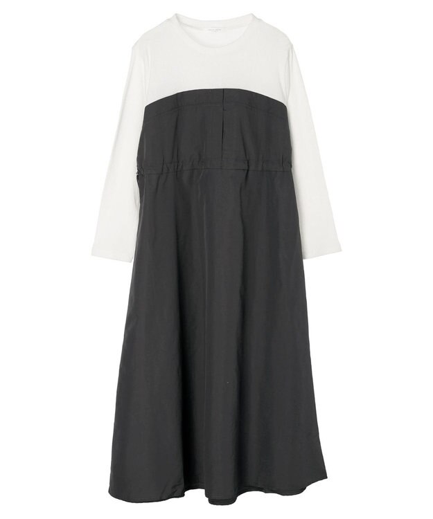 Green Parks ドロストドッキングワンピース Gray